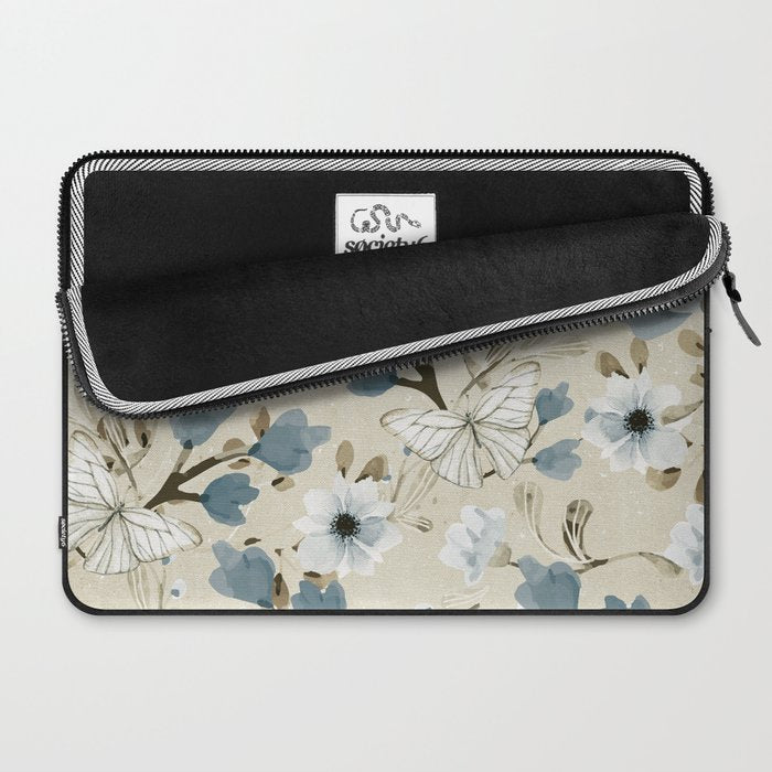 Flowers and Butterflies Laptop Sleeve Gallery Image 2
