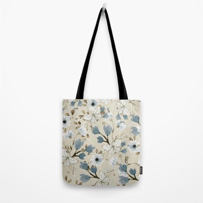 Flowers and Butterflies Tote Bag Gallery Image 2