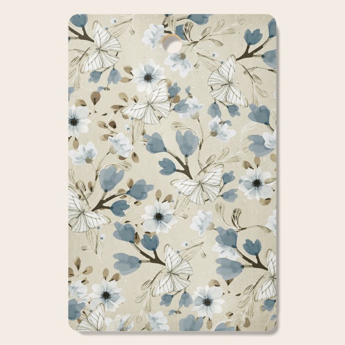 Flowers and Butterflies Cutting Board Gallery Image 1