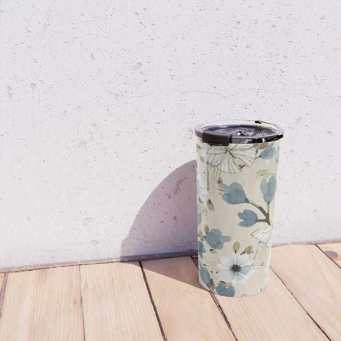 Flowers and Butterflies Travel Mug Gallery Image 4