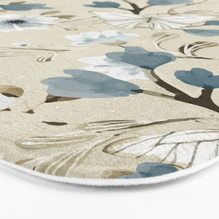 Flowers and Butterflies Bath Mat Gallery Image 3