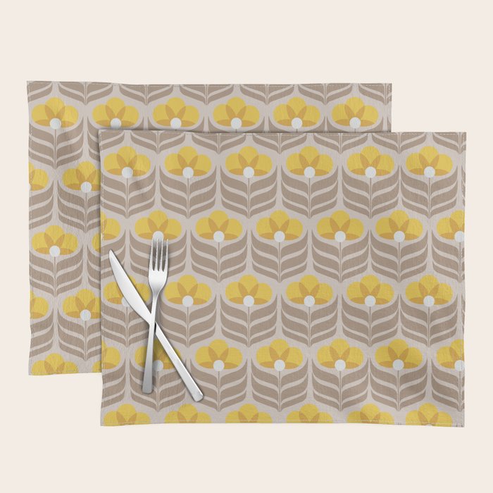 Sunny retro pattern no6 Placemat Gallery Image 1