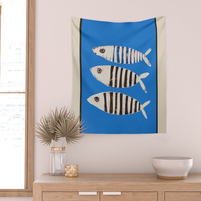 Bold Stripes Beneath the Surface Wall Tapestry Gallery Image 2