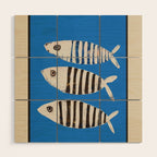 Bold Stripes Beneath the Surface Wood Wall Art Gallery Image 1