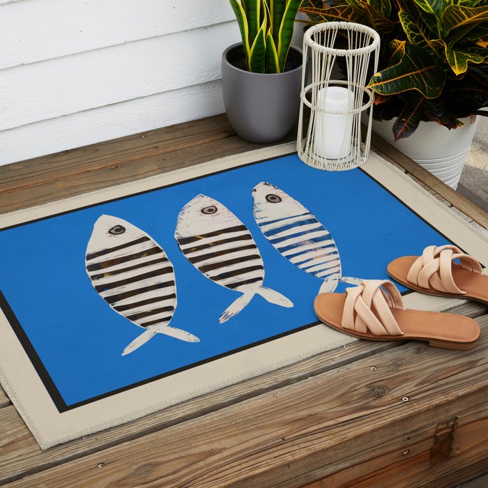 Bold Stripes Beneath the Surface Outdoor Rug Gallery Image 2