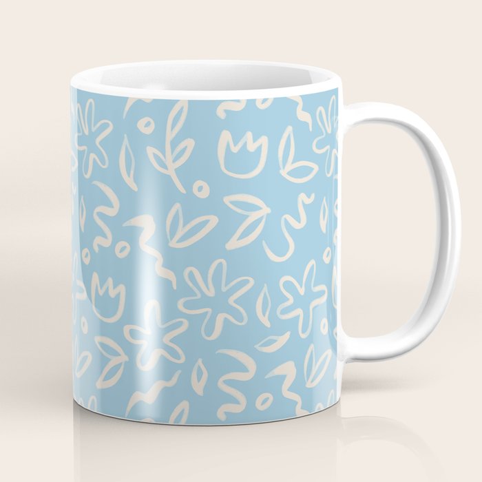 Hand drawn flower nature art pattern Coffee Mug Gallery Image 1
