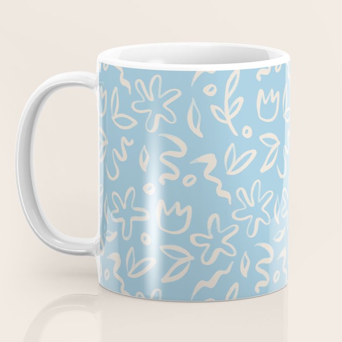 Hand drawn flower nature art pattern Coffee Mug Gallery Image 3