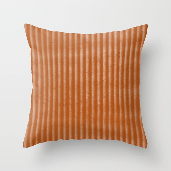 Ribbed (Rust) Throw Pillow Gallery Image 6