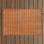 Ribbed (Rust) Outdoor Rug Gallery Image 1