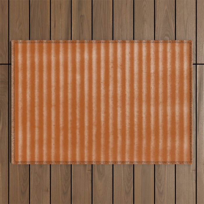 Ribbed (Rust) Outdoor Rug Gallery Image 1