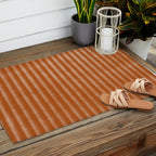 Ribbed (Rust) Outdoor Rug Gallery Image 2