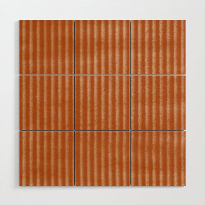 Ribbed (Rust) Wood Wall Art Gallery Image 1