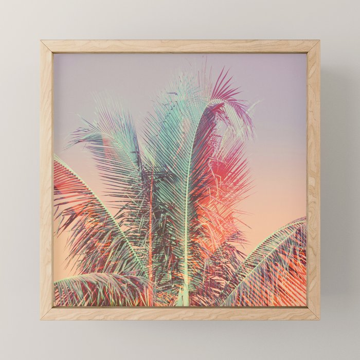 Pastel Palms #2 - Modern Tropical Photograph Mini Art Print Gallery Image 1