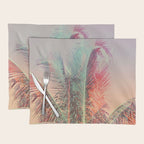 Pastel Palms #2 - Modern Tropical Photograph Placemat Gallery Image 1