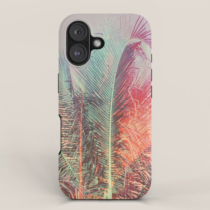Pastel Palms #2 - Modern Tropical Photograph iPhone Case Gallery Image 1