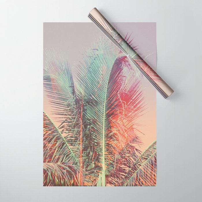 Pastel Palms #2 - Modern Tropical Photograph Wrapping Paper Gallery Image 1