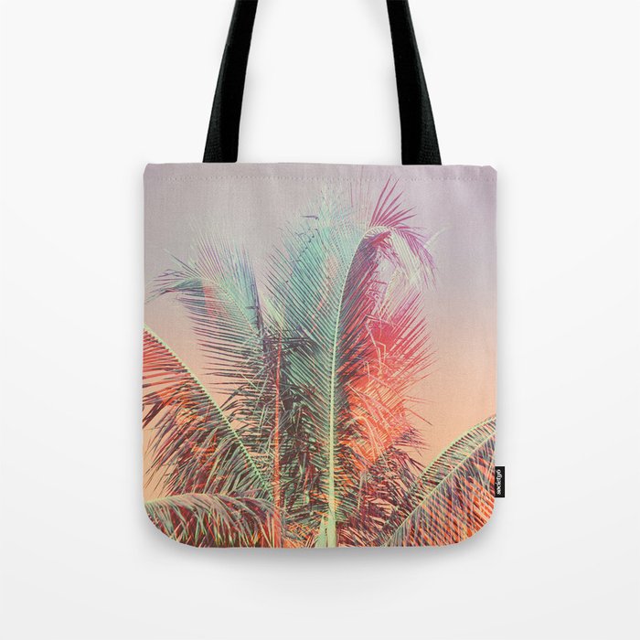Pastel Palms #2 - Modern Tropical Photograph Tote Bag Gallery Image 1