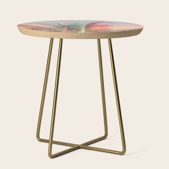 Pastel Palms #2 - Modern Tropical Photograph Side Table Gallery Image 1