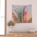 Pastel Palms #2 - Modern Tropical Photograph Wall Tapestry Gallery Image 2