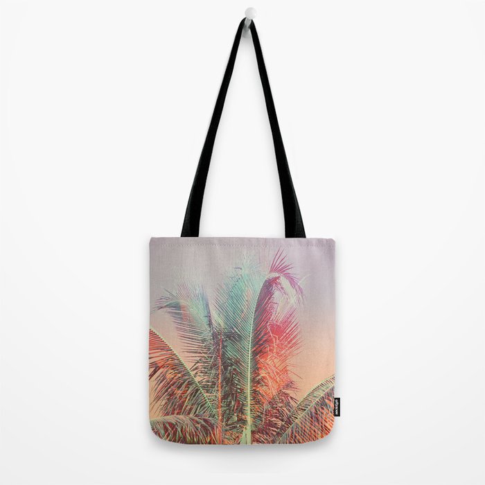 Pastel Palms #2 - Modern Tropical Photograph Tote Bag Gallery Image 2