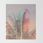 Pastel Palms #2 - Modern Tropical Photograph Throw Blanket Gallery Image 2