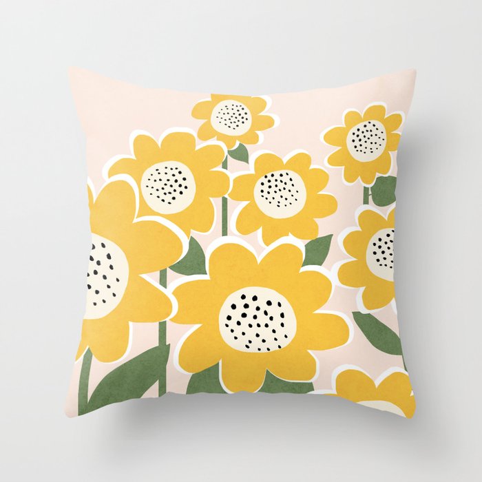 Flower Market - Sunflower #1 Throw Pillow Gallery Image 6