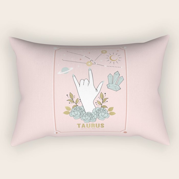 Taurus Zodiac Series Rectangular Pillow Gallery Image 1