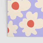 Abstract Flower Shape - Lilac, Cream and Red Poster Gallery Image 3