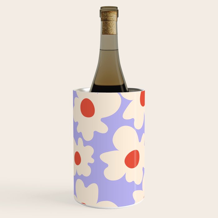 Abstract Flower Shape - Lilac, Cream and Red Wine Chiller Gallery Image 2