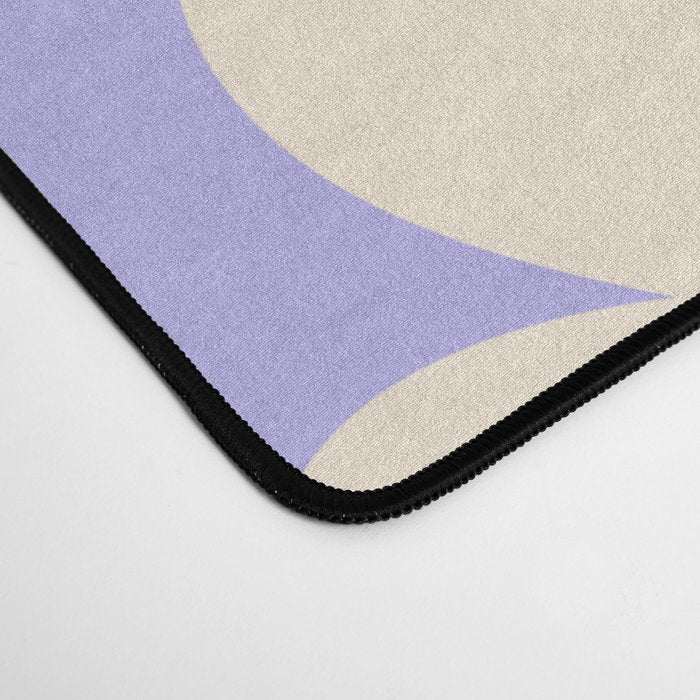 Abstract Flower Shape - Lilac, Cream and Red Desk Mat Gallery Image 4