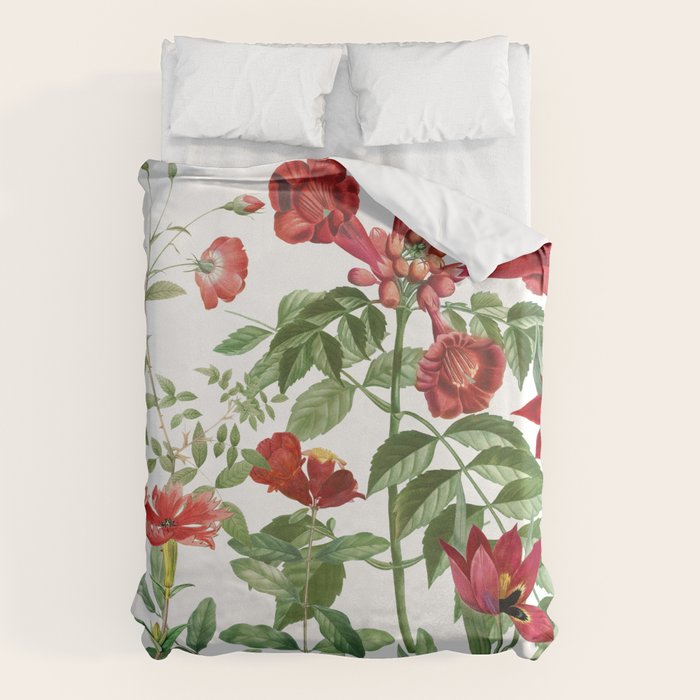Rousing Red Botanical Duvet Cover Gallery Image 6