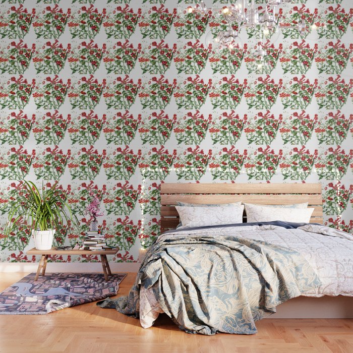 Rousing Red Botanical Wallpaper Gallery Image 3