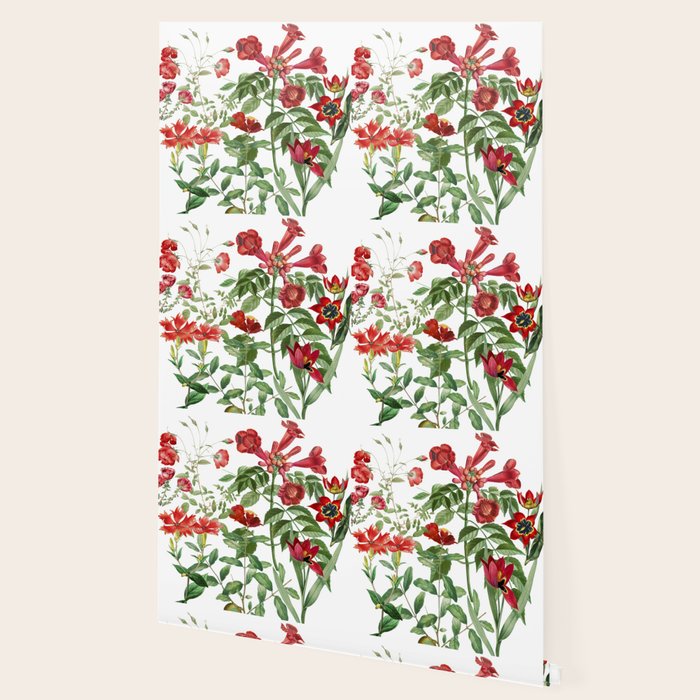 Rousing Red Botanical Wallpaper Gallery Image 2