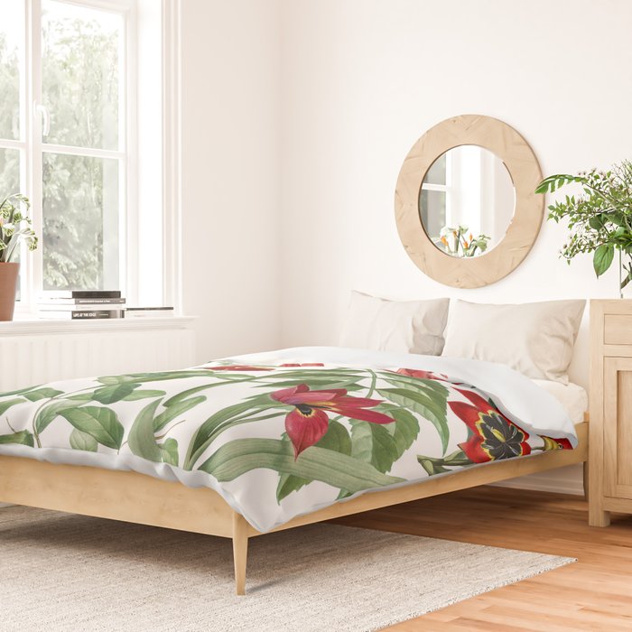 Rousing Red Botanical Duvet Cover Gallery Image 2