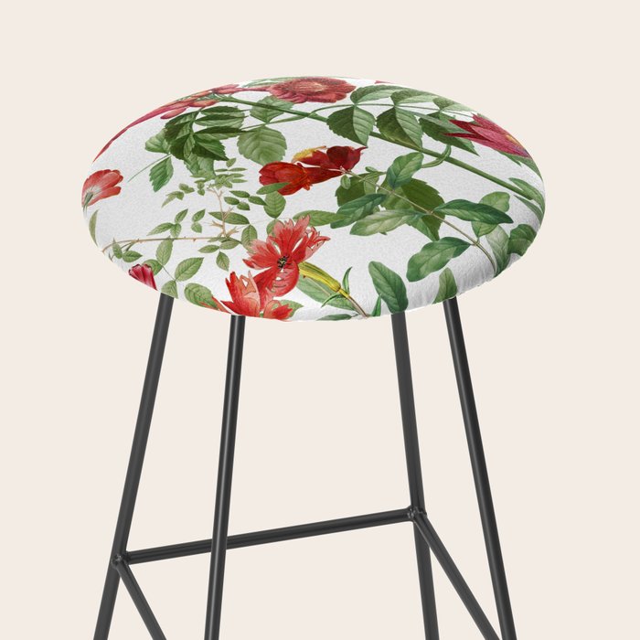 Rousing Red Botanical Stool Gallery Image 2