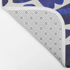 'Shattered Sky' Abstract Colorful Blue Paper Collage Minimal Mid Century Pattern by Ejaaz Haniff Bath Mat Gallery Image 2