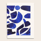 'Shattered Sky' Abstract Colorful Blue Paper Collage Minimal Mid Century Pattern by Ejaaz Haniff Notebook Gallery Image 4