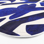 'Shattered Sky' Abstract Colorful Blue Paper Collage Minimal Mid Century Pattern by Ejaaz Haniff Bath Mat Gallery Image 3