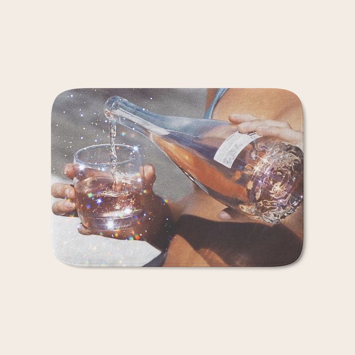 WATER ENERGY | collage art by Yana Potter | glitter art | collage creative | summer mood | sunshine Bath Mat Gallery Image 1