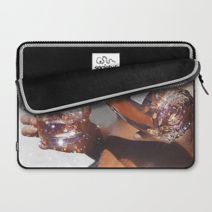 WATER ENERGY | collage art by Yana Potter | glitter art | collage creative | summer mood | sunshine Laptop Sleeve Gallery Image 2