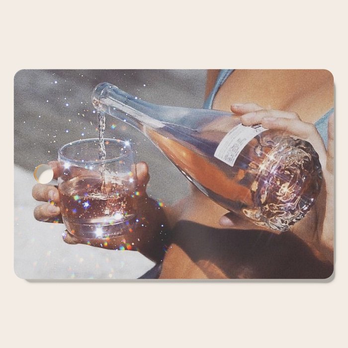 WATER ENERGY | collage art by Yana Potter | glitter art | collage creative | summer mood | sunshine Cutting Board Gallery Image 1