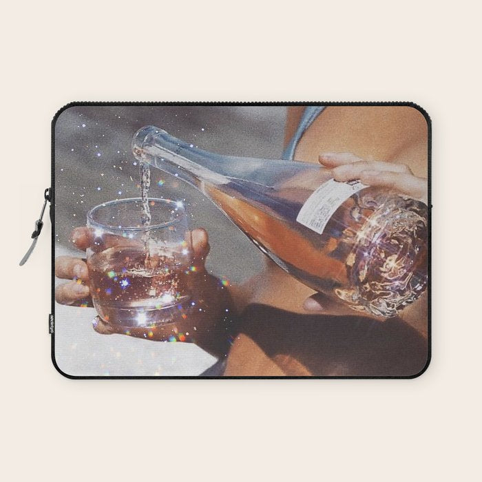 WATER ENERGY | collage art by Yana Potter | glitter art | collage creative | summer mood | sunshine Laptop Sleeve Gallery Image 1