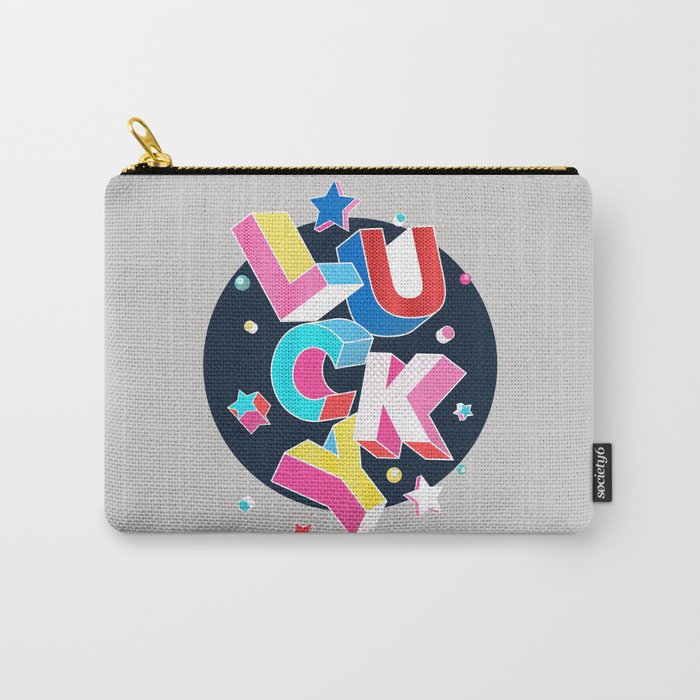 LUCKY Typography Carry All Pouch Gallery Image 1