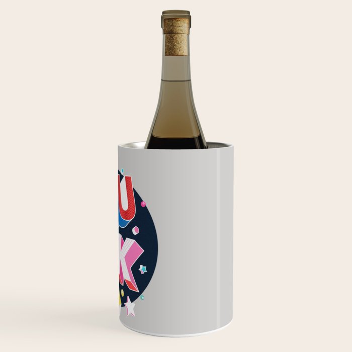 LUCKY Typography Wine Chiller Gallery Image 3