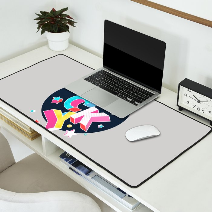 LUCKY Typography Desk Mat Gallery Image 2