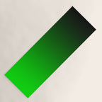 Black Lime Green Neon Nights Ombre Yoga Mat Gallery Image 1