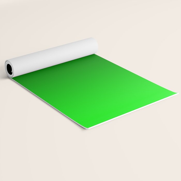 Black Lime Green Neon Nights Ombre Yoga Mat Gallery Image 2