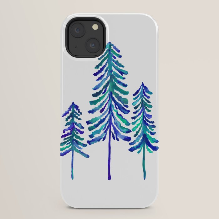 Pine Trees - Navy & Turquoise Palette iPhone Case Gallery Image 12