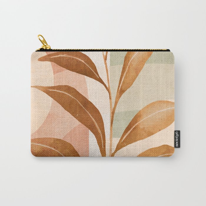 Tropical Leaf- Abstract Art 25 Carry All Pouch Gallery Image 1