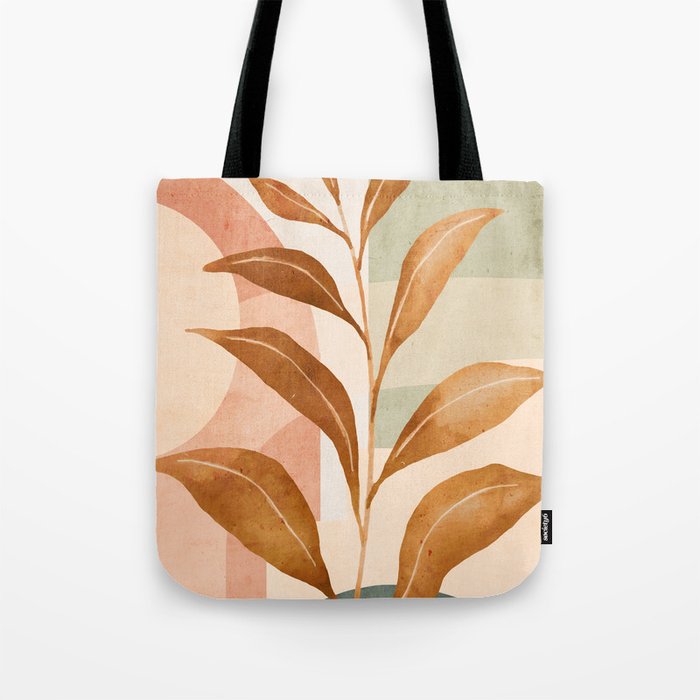 Tropical Leaf- Abstract Art 25 Tote Bag Gallery Image 1